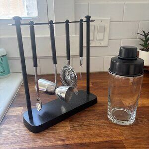 Crate & Barrel bar tool kit and shaker